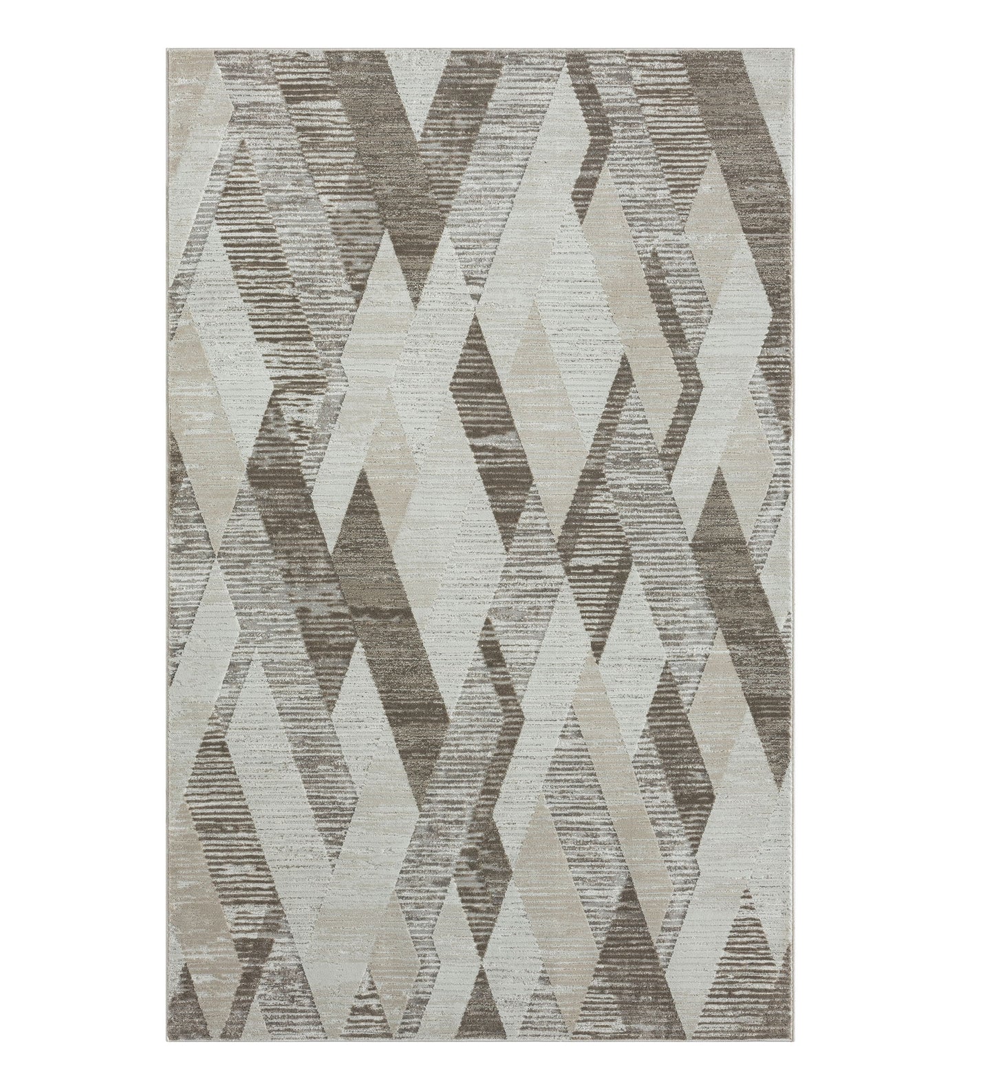 2' X 8' Gray Geometric Runner Rug