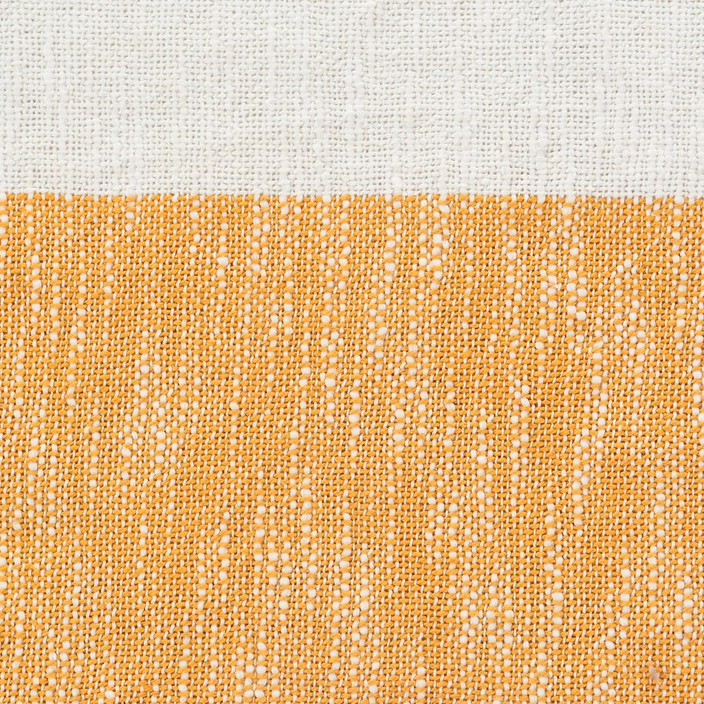 50" X 60" Orange Woven Cotton Striped Throw Blanket with Tassels