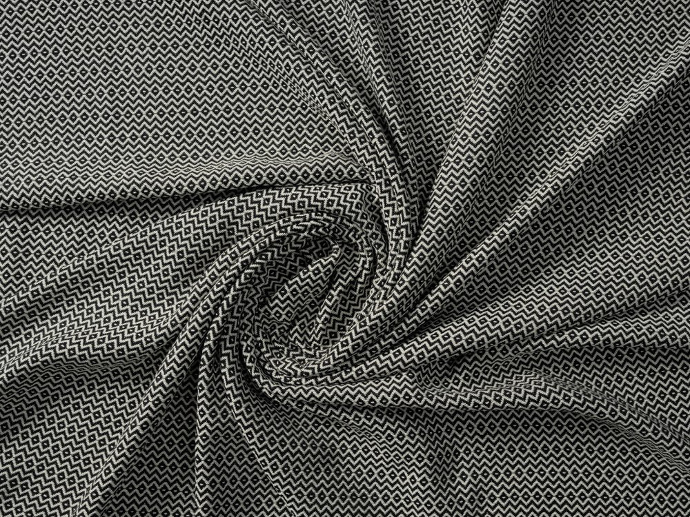 50" X 60" Gray Woven Cotton Geometric Throw Blanket with Fringe