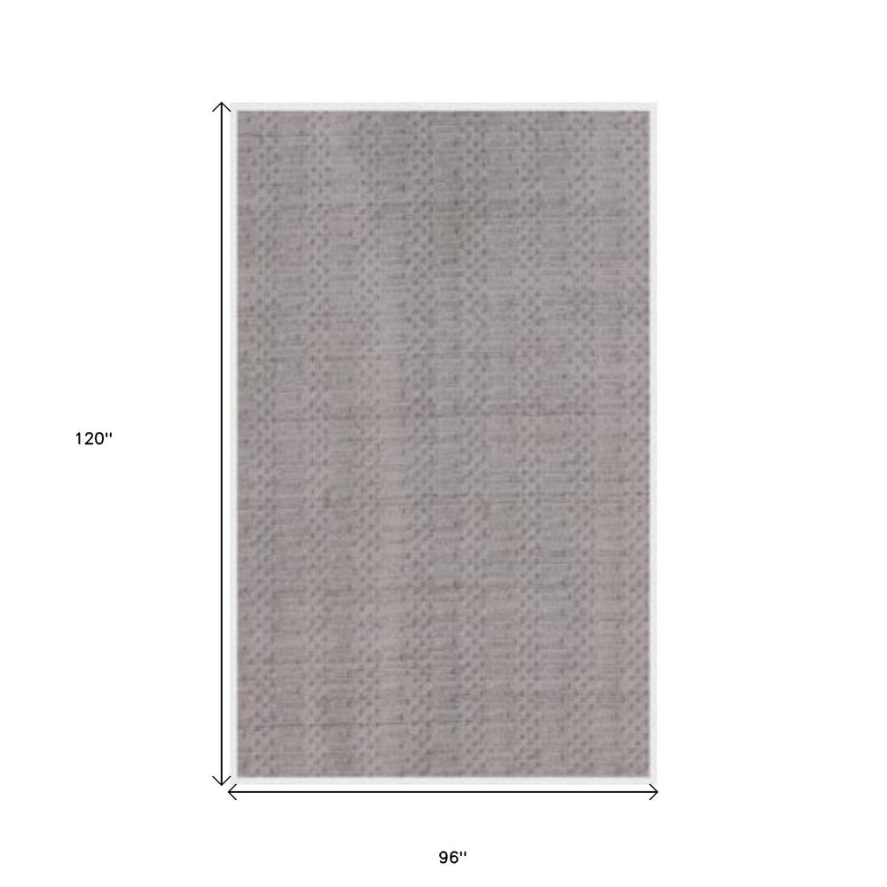 8' X 10' Charcoal Hand Loomed Area Rug