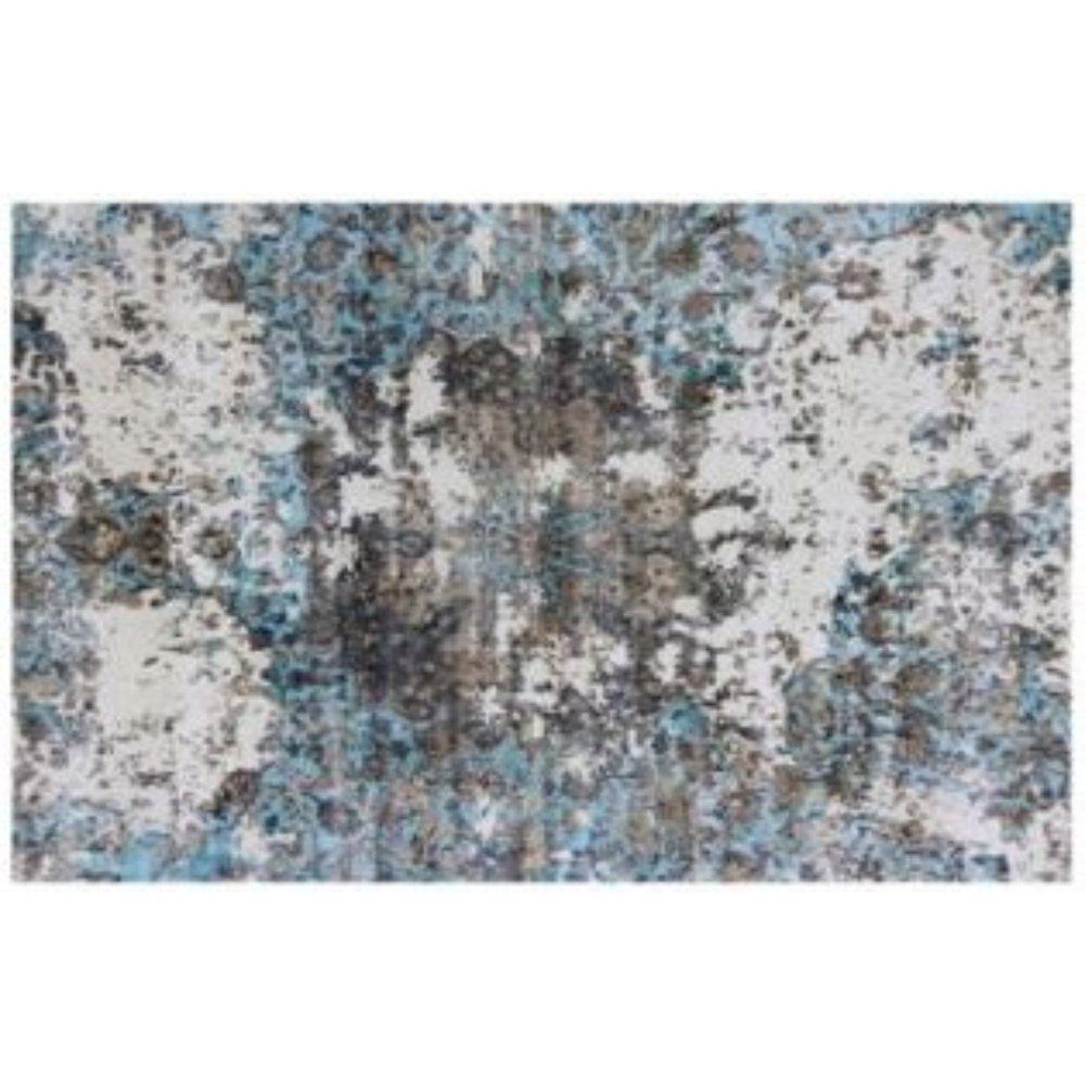 8' X 10' Gray And Ivory Abstract Hand Loomed Area Rug