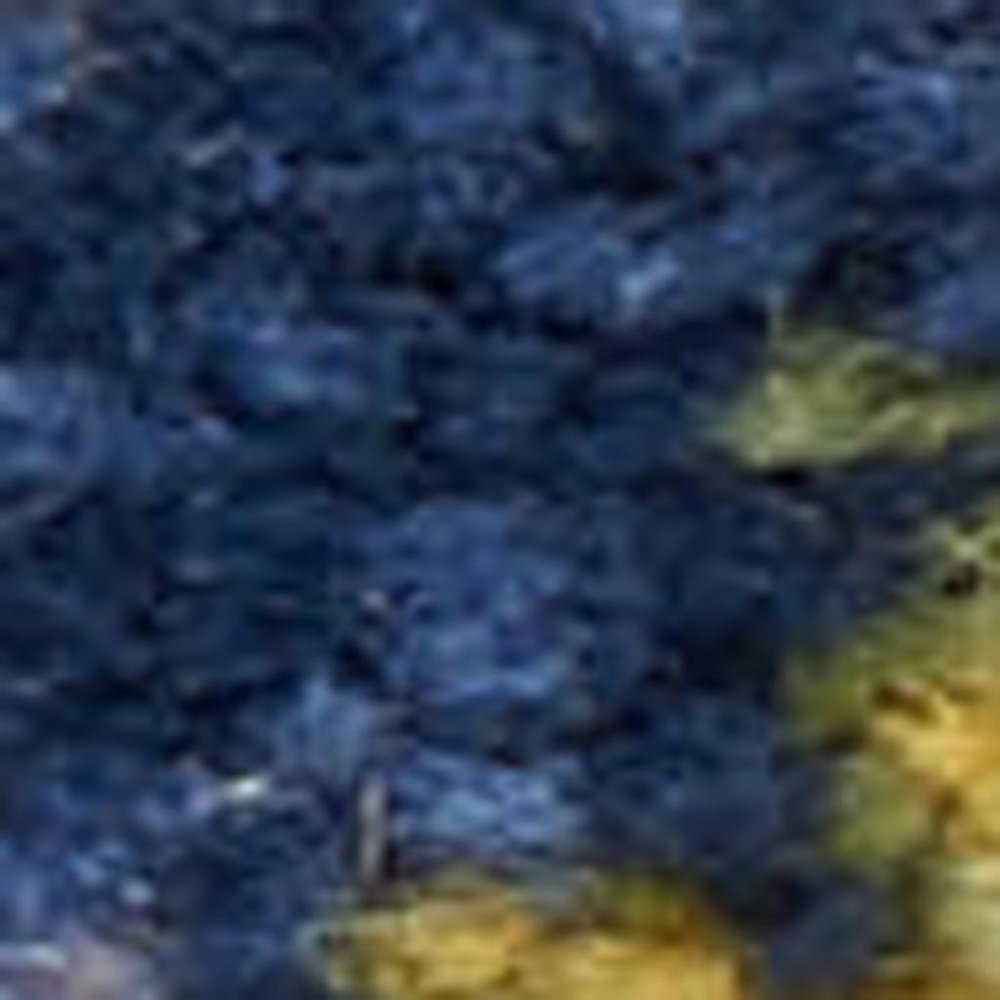 4' X 6' Blue Floral Power Loom Area Rug