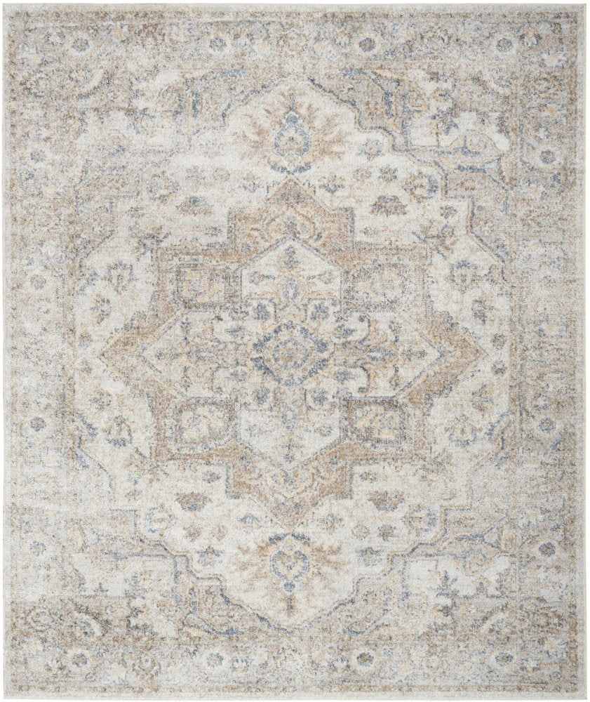 9' X 12' Gray Oriental Power Loom Area Rug