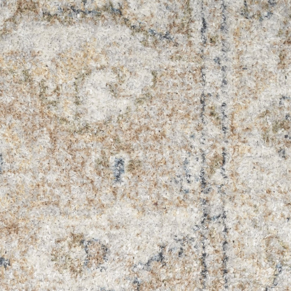 9' X 12' Beige Oriental Power Loom Area Rug