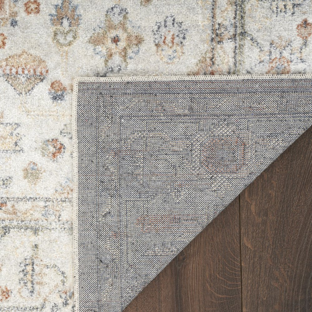 7' X 9' Gray Oriental Power Loom Distressed Washable Area Rug
