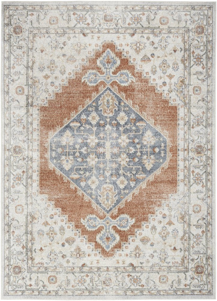 4' X 6' Gray Oriental Power Loom Distressed Washable Area Rug