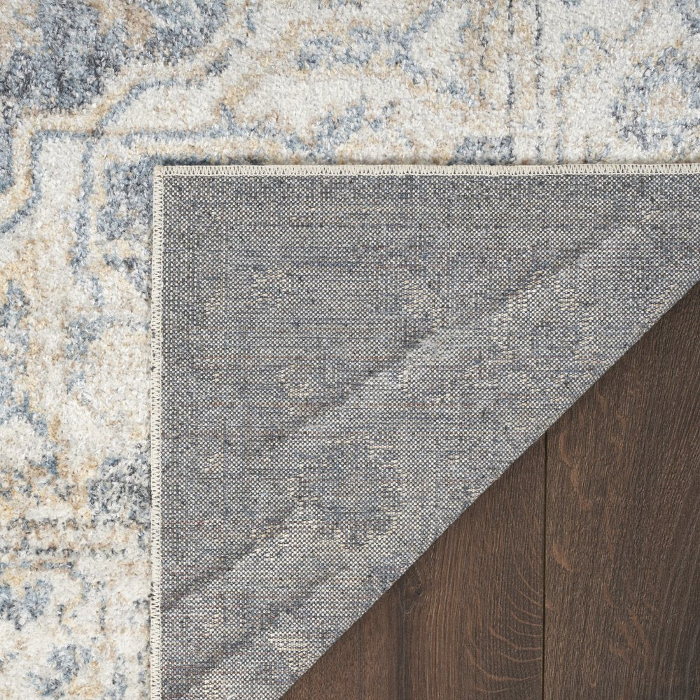 12' Gray Oriental Washable Runner Rug