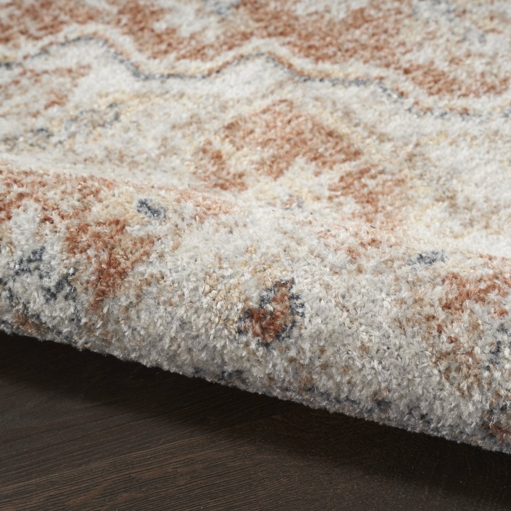 7' X 9' Gold Oriental Power Loom Washable Area Rug