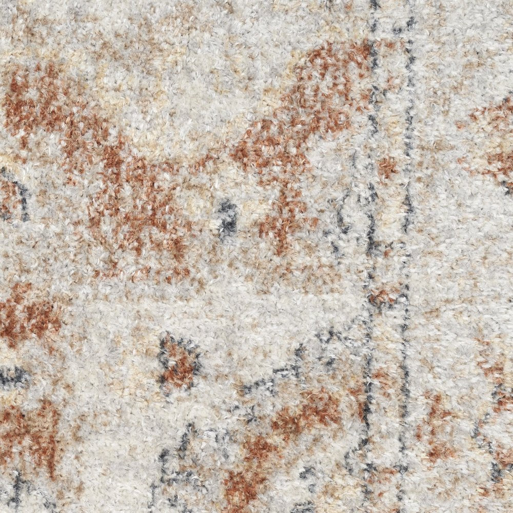 4' X 6' Gold Oriental Power Loom Washable Area Rug