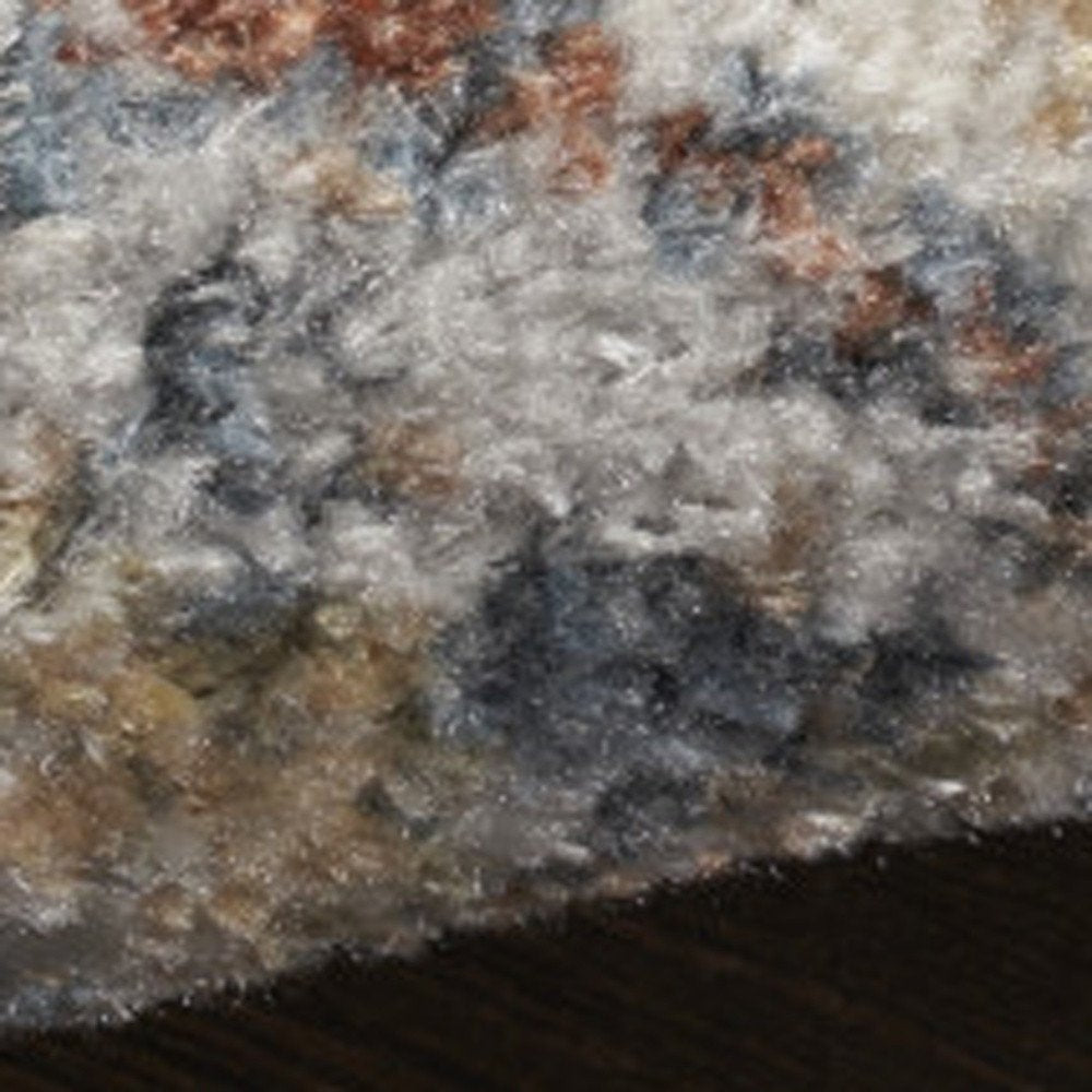 12' Gray Oriental Washable Runner Rug