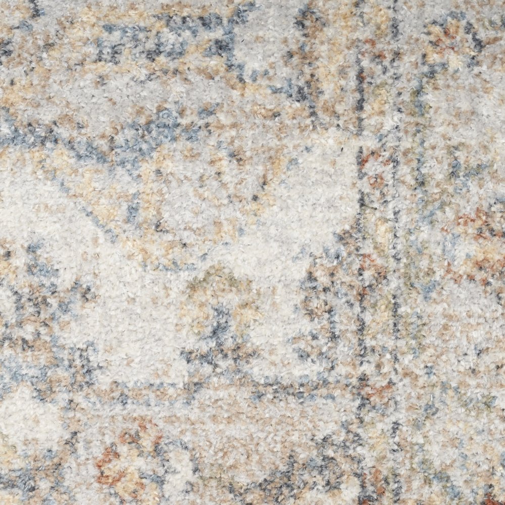 7' X 9' Gray Oriental Power Loom Washable Area Rug