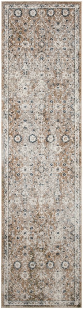 7' X 9' Gray Oriental Power Loom Washable Area Rug