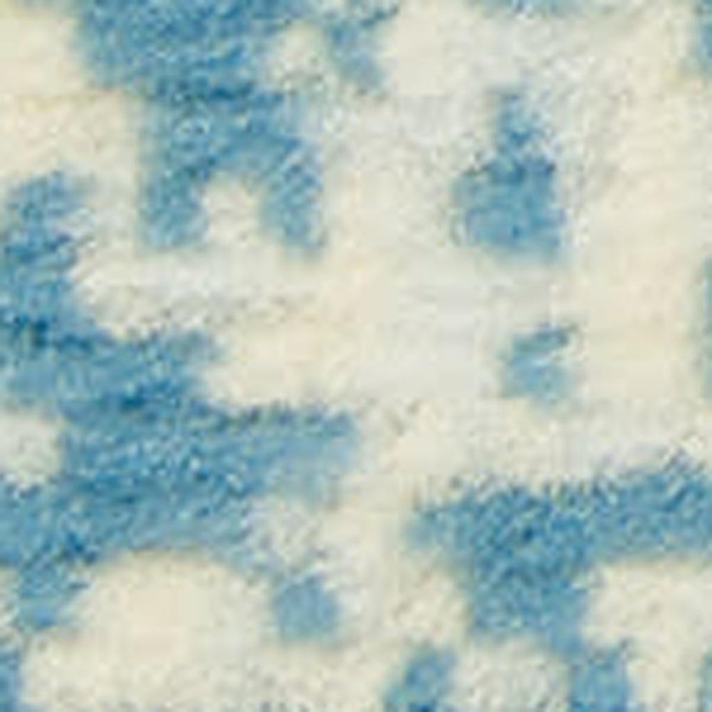 5' X 7' Blue Damask Power Loom Area Rug