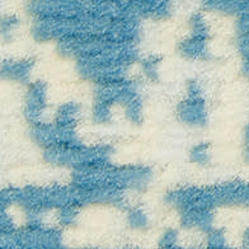 6' X 9' Blue Damask Power Loom Area Rug