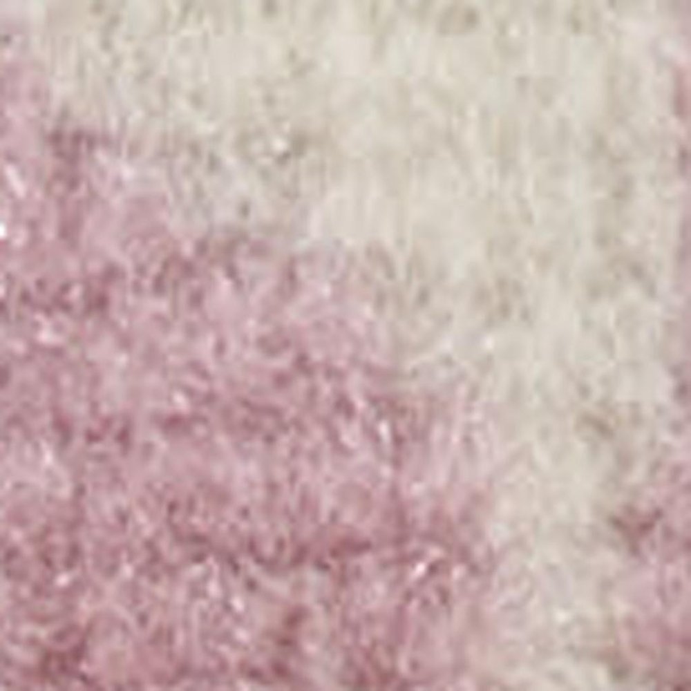 7' Cream Damask Power Loom Runner Rug