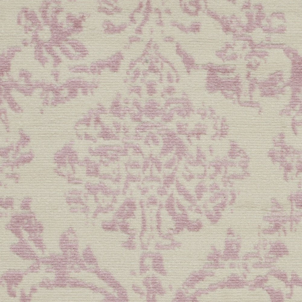 2' X 4' Cream Damask Power Loom Area Rug