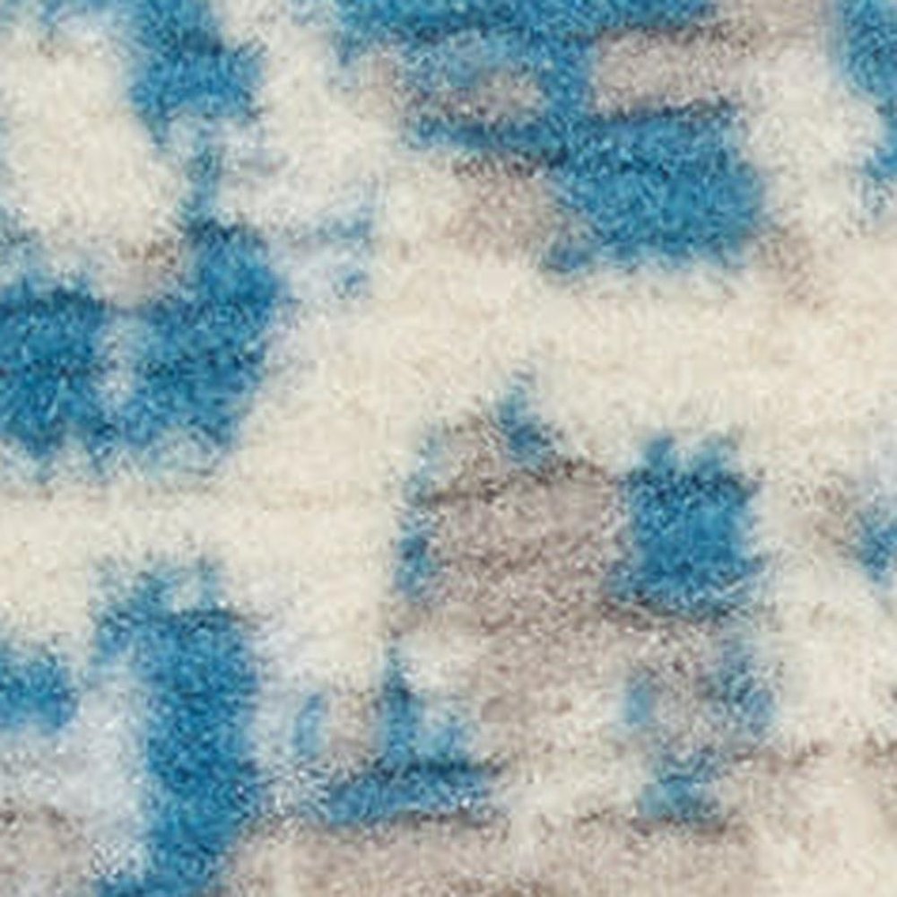 5' X 7' Cream Damask Power Loom Area Rug