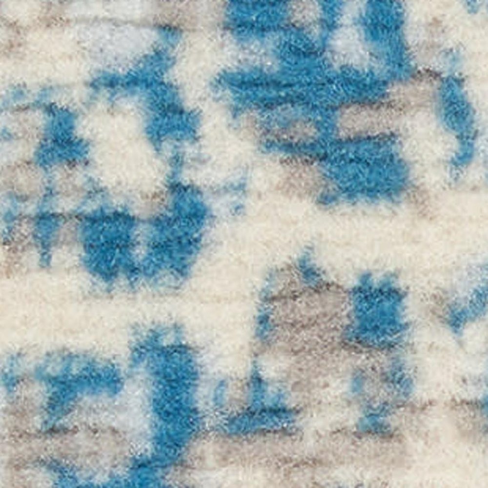 5' X 7' Cream Damask Power Loom Area Rug