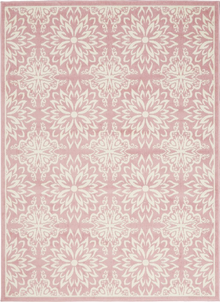 4' X 6' Pink Floral Power Loom Area Rug