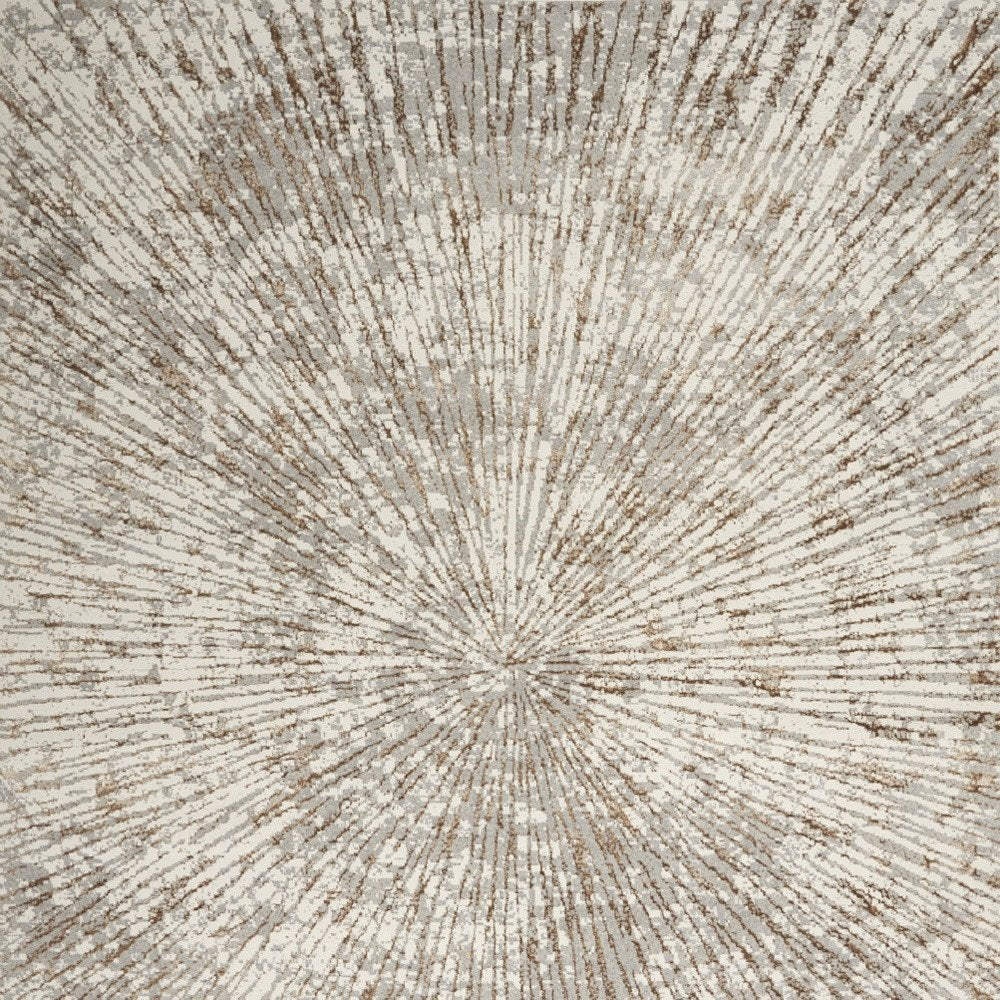 12' X 15' Gray And Brown Abstract Area Rug