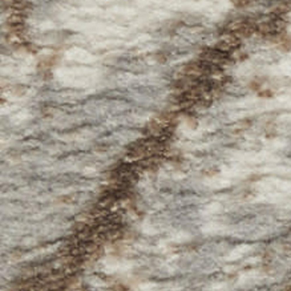 12' X 15' Gray And Brown Abstract Area Rug