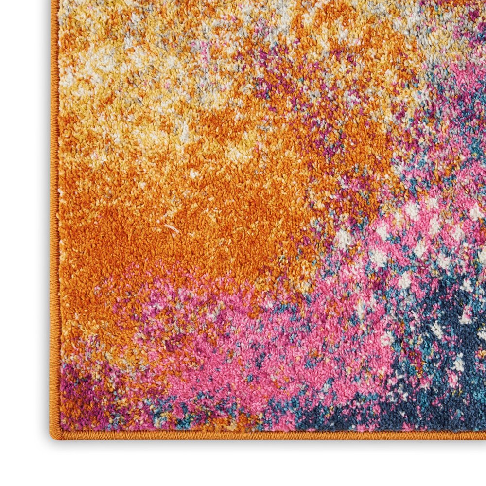 9' X 12' Blue Abstract Power Loom Area Rug