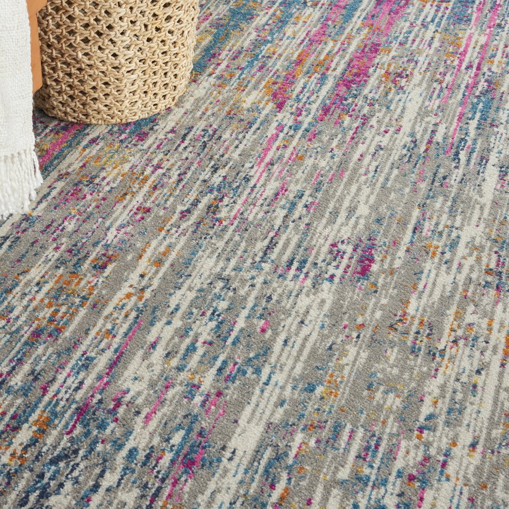 9' X 12' Ivory Abstract Power Loom Area Rug