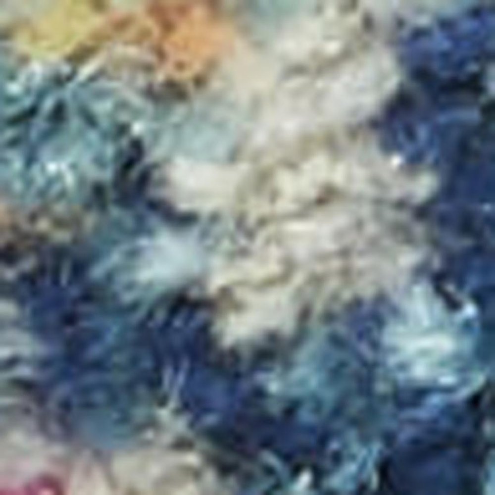 9' X 12' Light Blue Floral Power Loom Area Rug