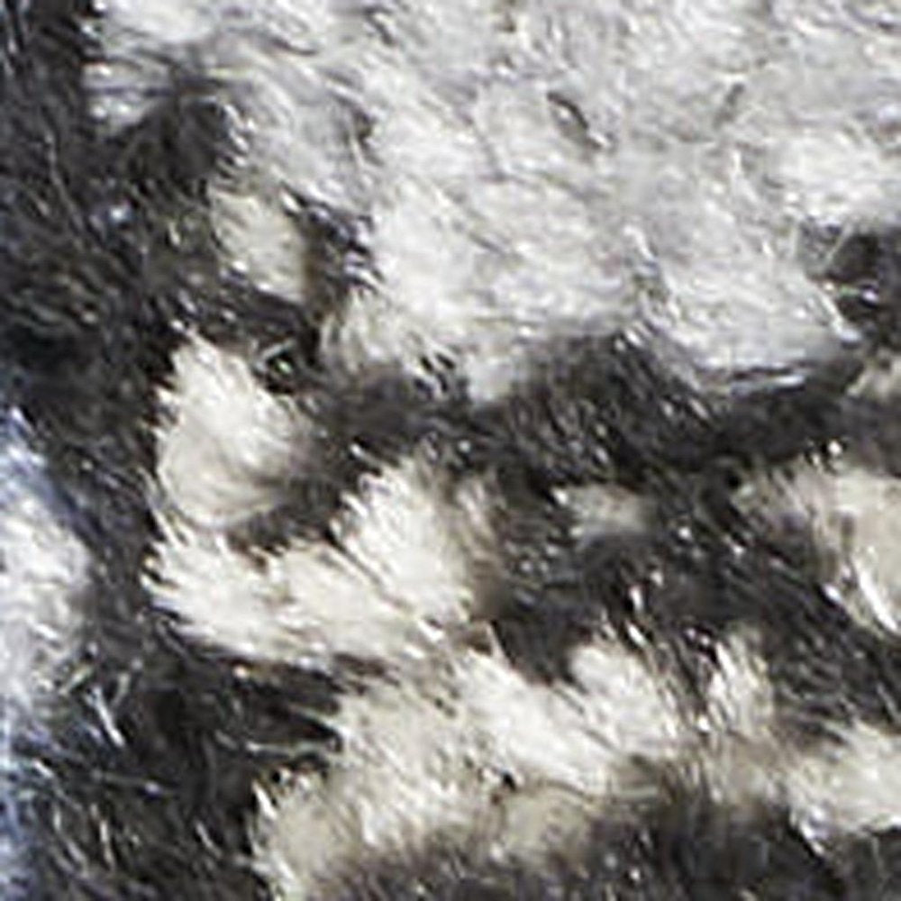 5' X 7' Black Floral Power Loom Distressed Area Rug