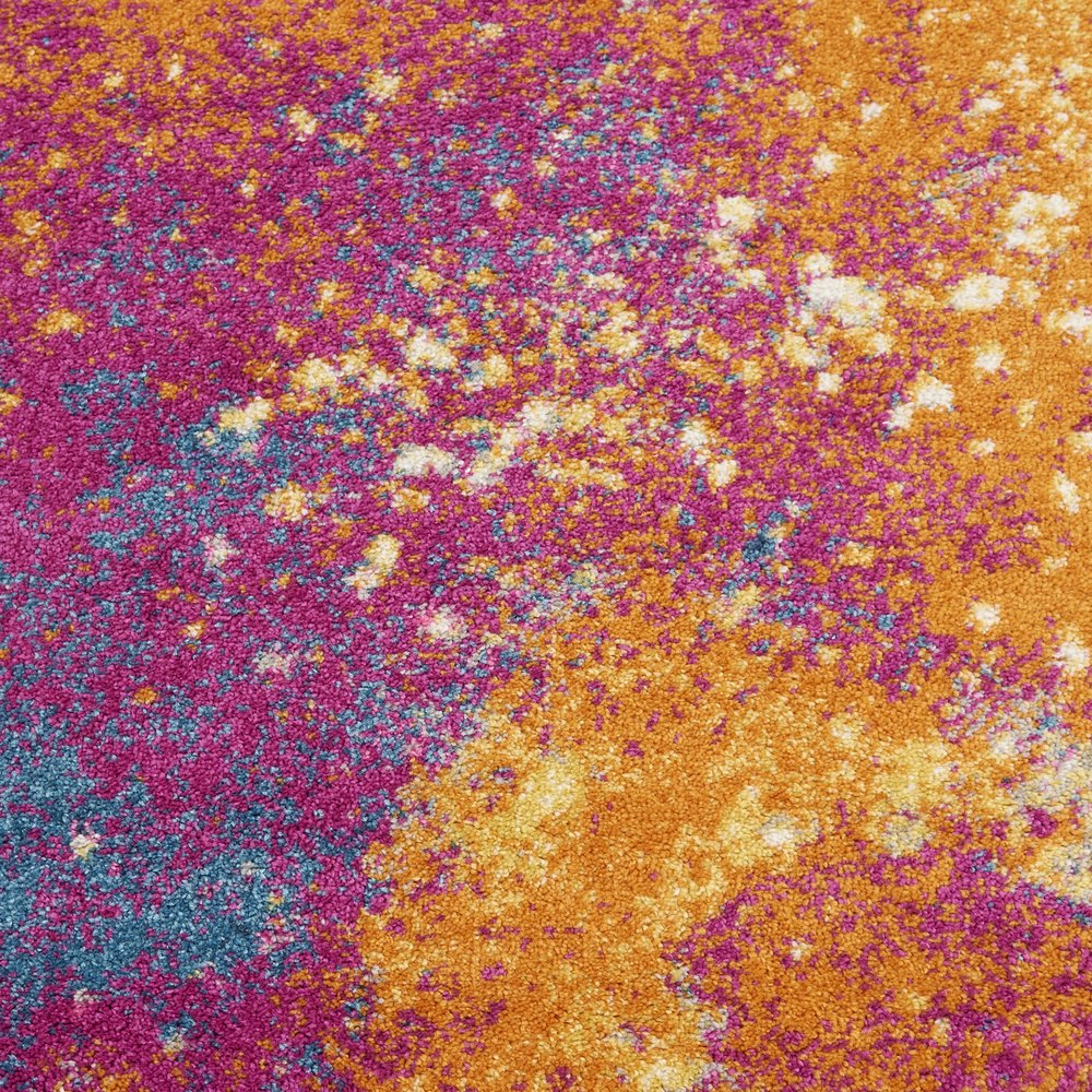 5' X 8' Blue Abstract Oval Rug