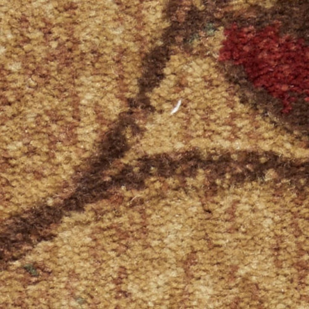 5' X 8' Brown Floral Power Loom Area Rug