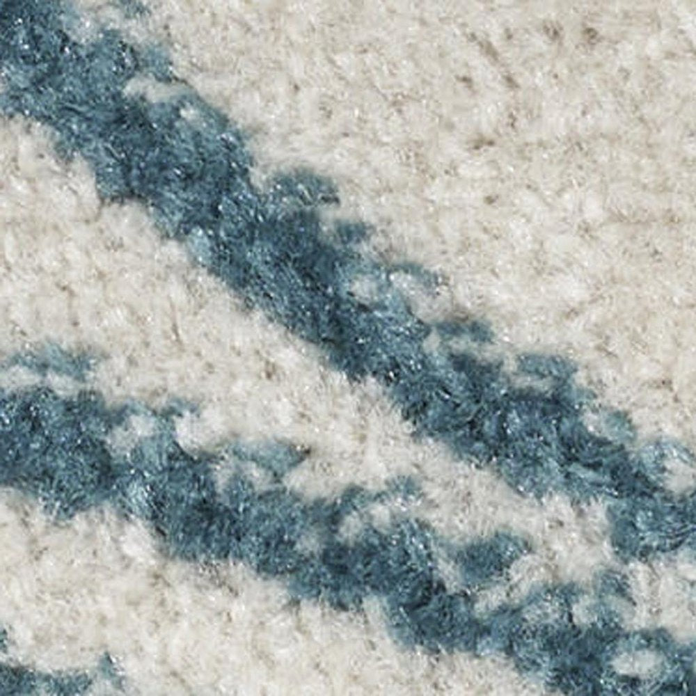 8' X 10' Cream Floral Power Loom Area Rug