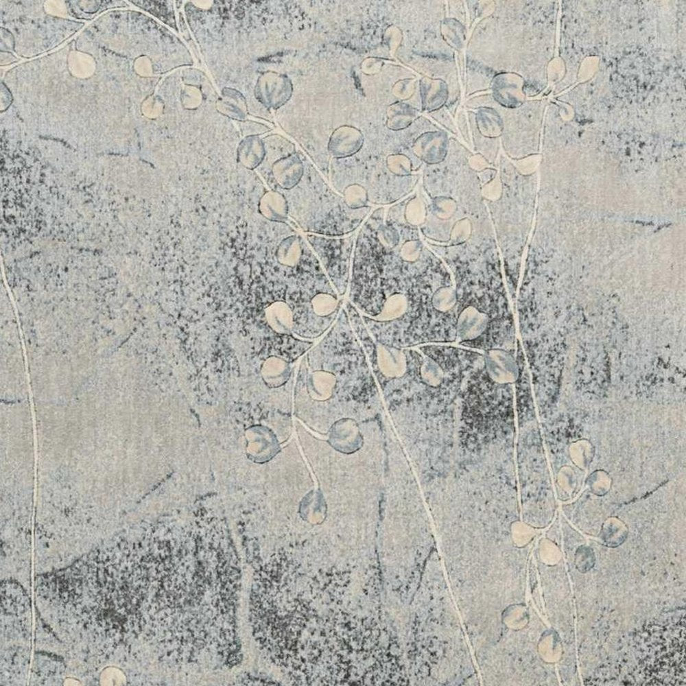 2' X 3' Blue Floral Power Loom Area Rug