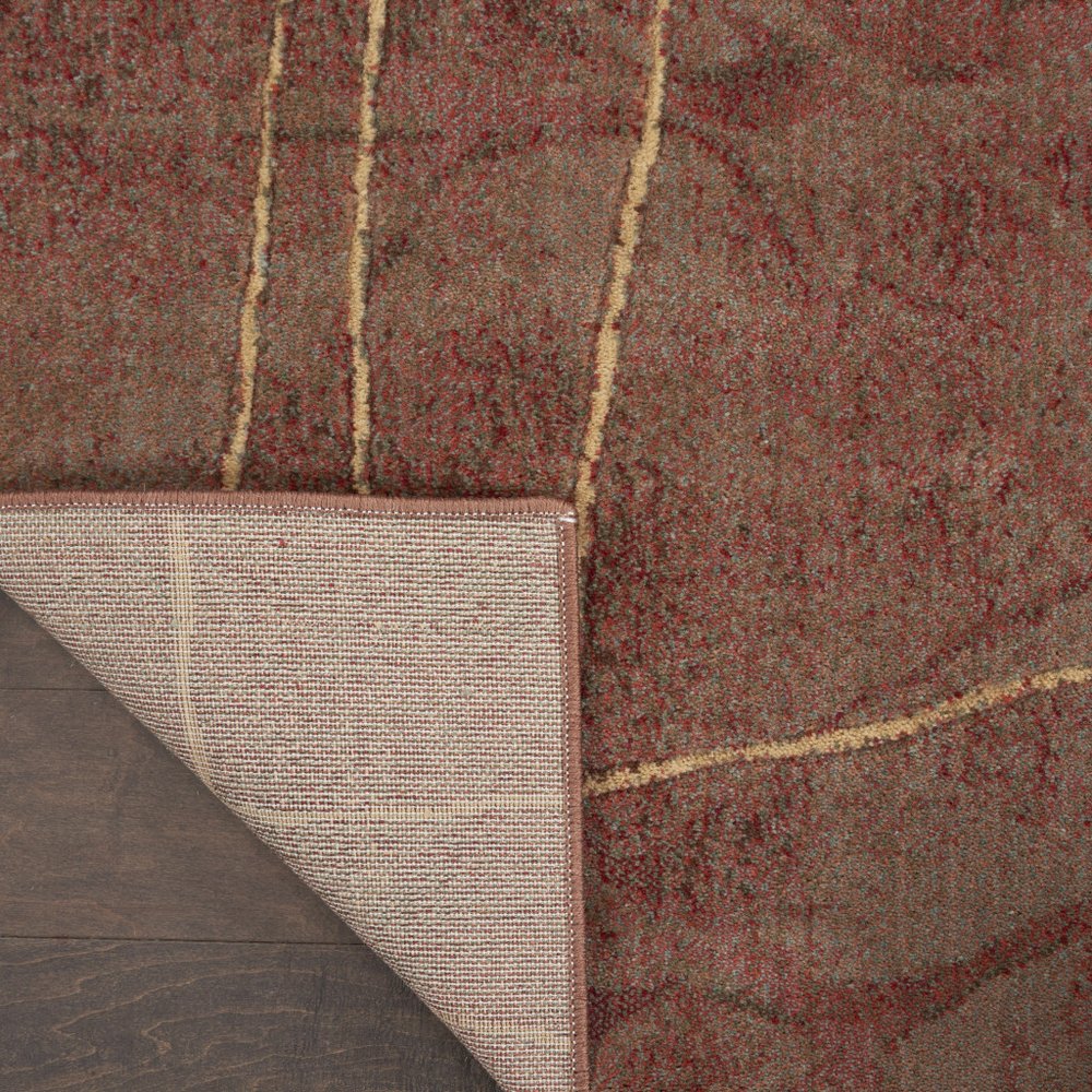 2' X 3' Brown Floral Power Loom Area Rug