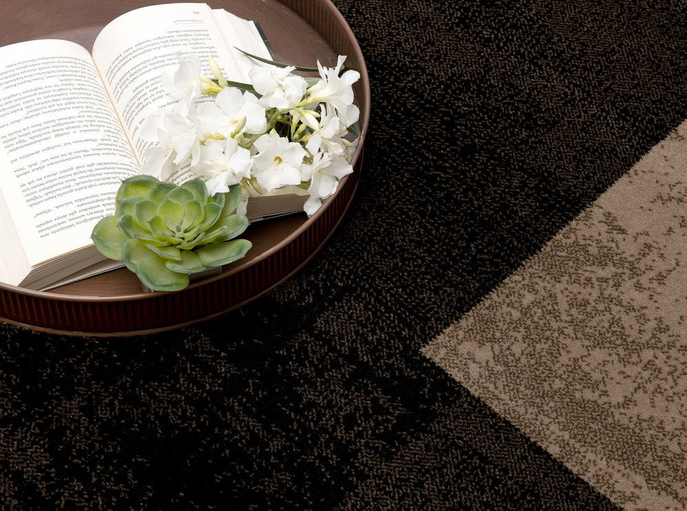 2' X 3' Black Brown And Tan Geometric Washable Area Rug