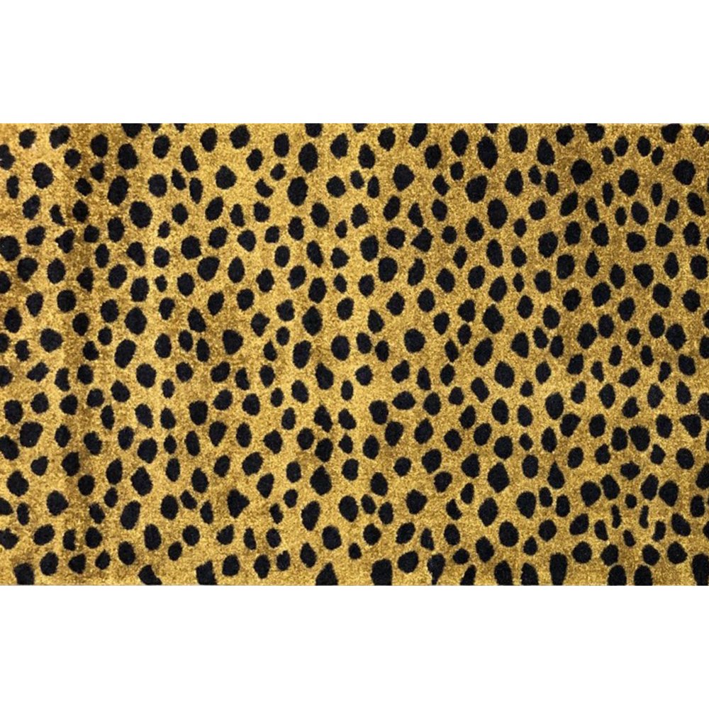 2' X 4' Bronze Leopard Print Washable Area Rug With UV Protection