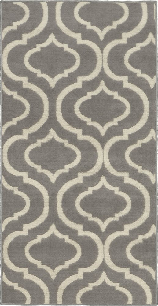 2' X 4' Gray Moroccan Power Loom Area Rug