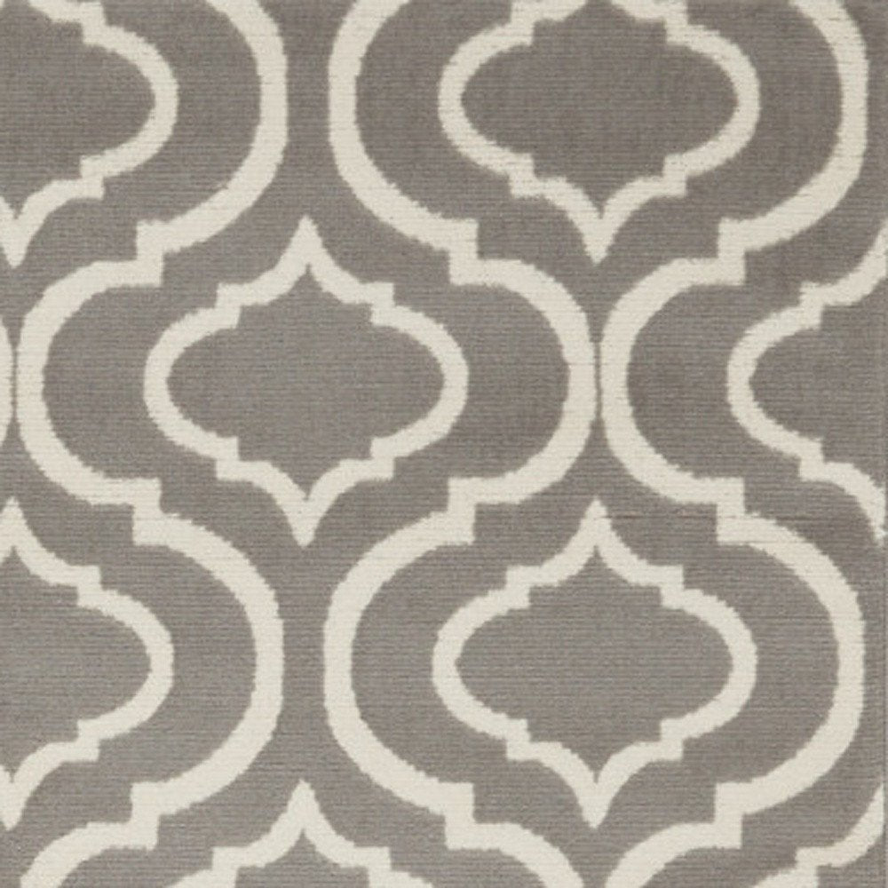 4' X 6' Gray Moroccan Power Loom Area Rug