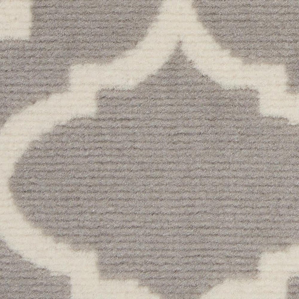 4' X 6' Gray Moroccan Power Loom Area Rug