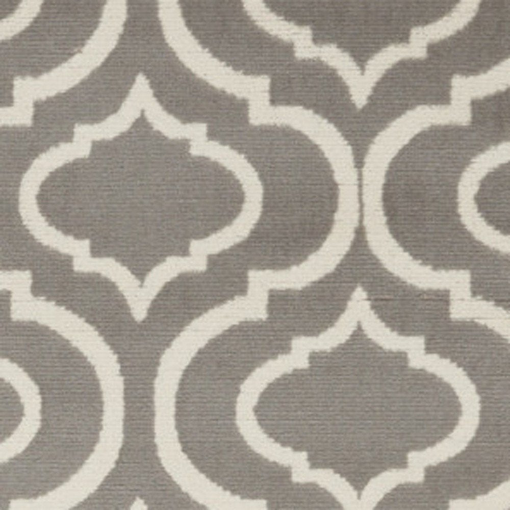 4' X 6' Gray Moroccan Power Loom Area Rug