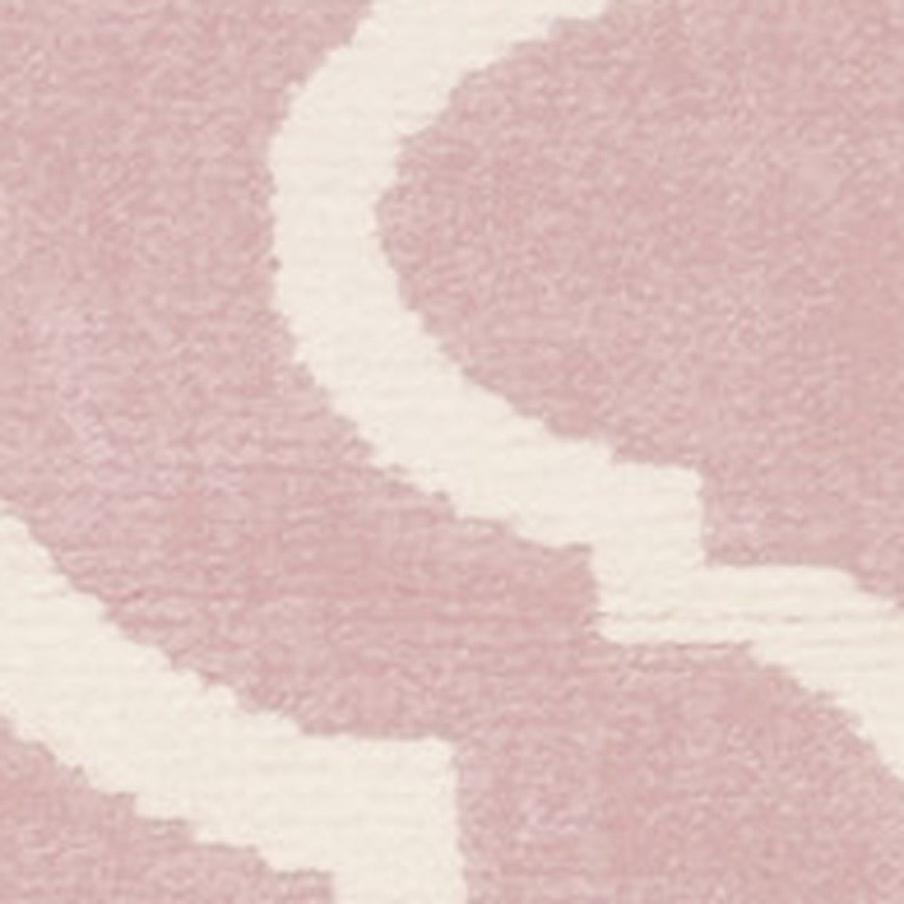 4' X 6' Pink and Ivory Moroccan Power Loom Area Rug