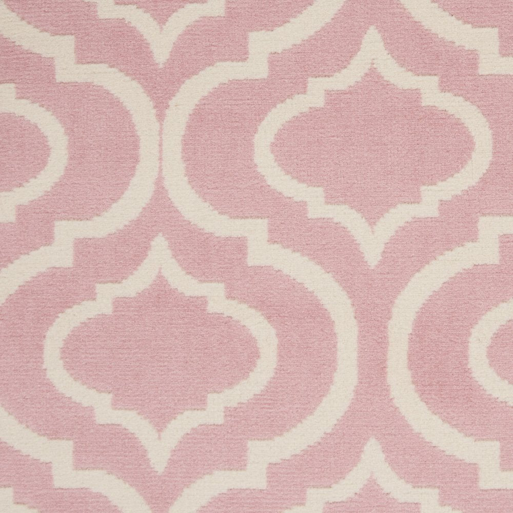 4' X 6' Pink and Ivory Moroccan Power Loom Area Rug
