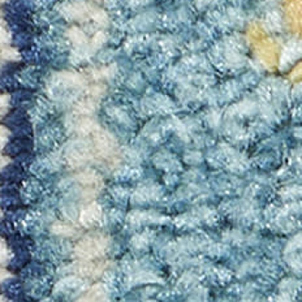 9' X 12' Ivory Floral Power Loom Area Rug