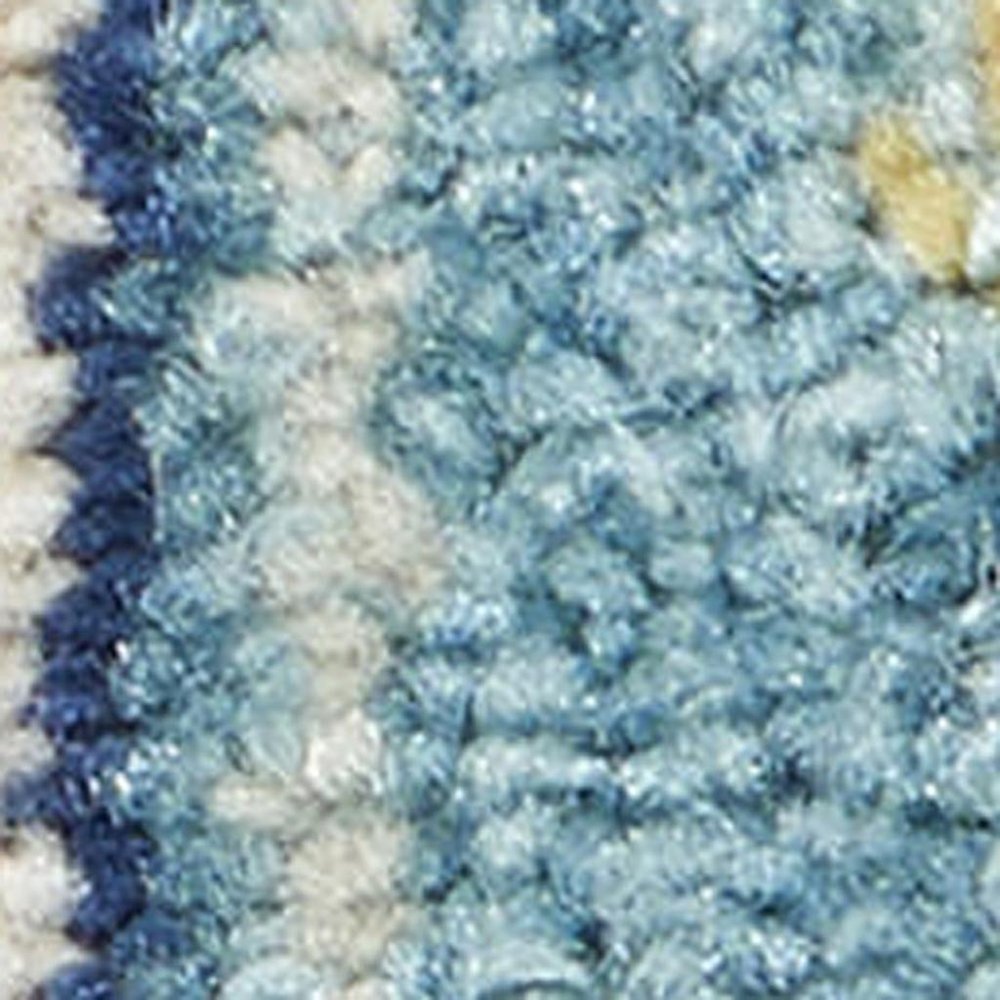 10' Ivory Floral Power Loom Runner Rug