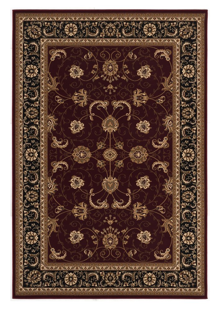 10' X 13' Red and Beige Oriental Distressed Area Rug