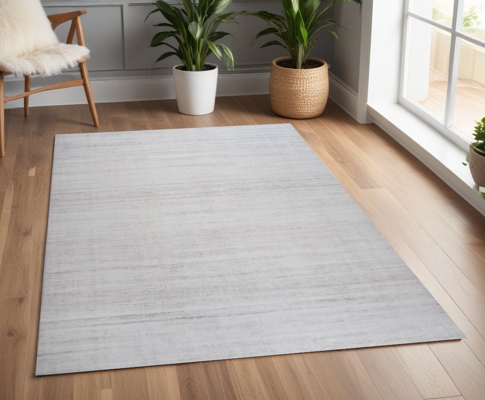 4' X 6' Beige Abstract Area Rug