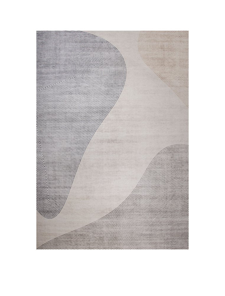 4' X 6' Beige and Brown Abstract Area Rug