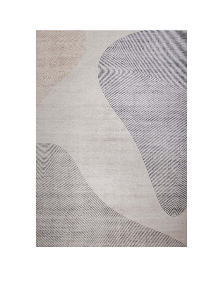 4' X 6' Beige and Brown Abstract Area Rug