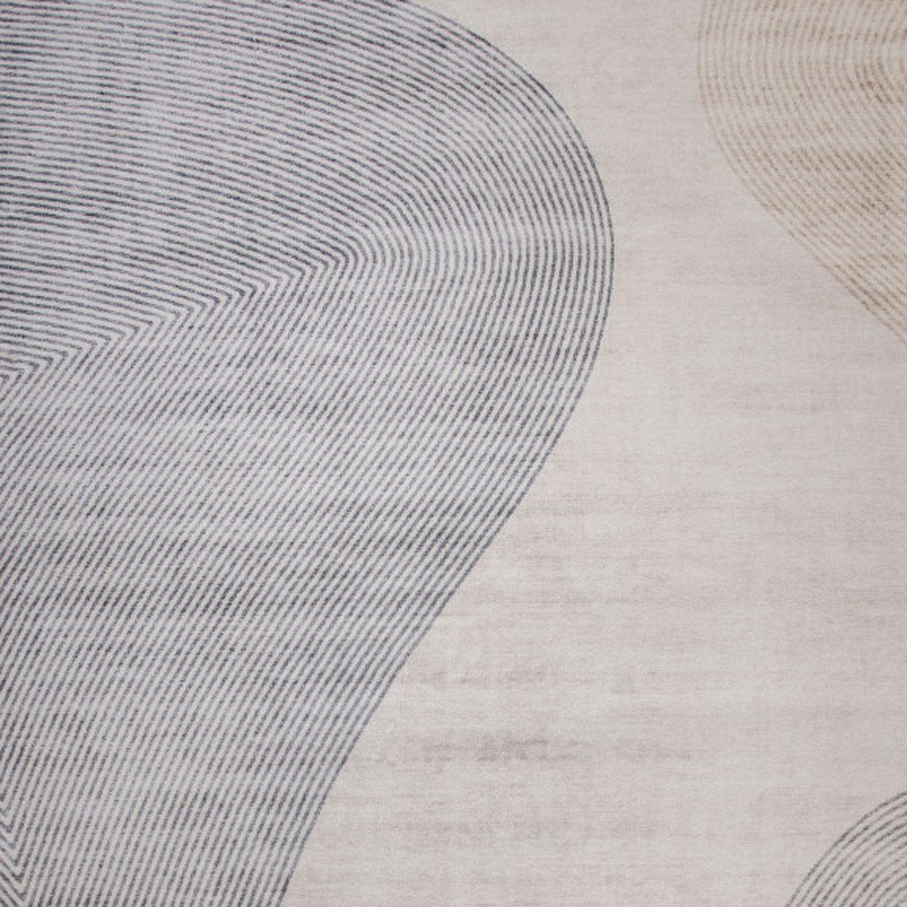 4' X 6' Beige and Brown Abstract Area Rug