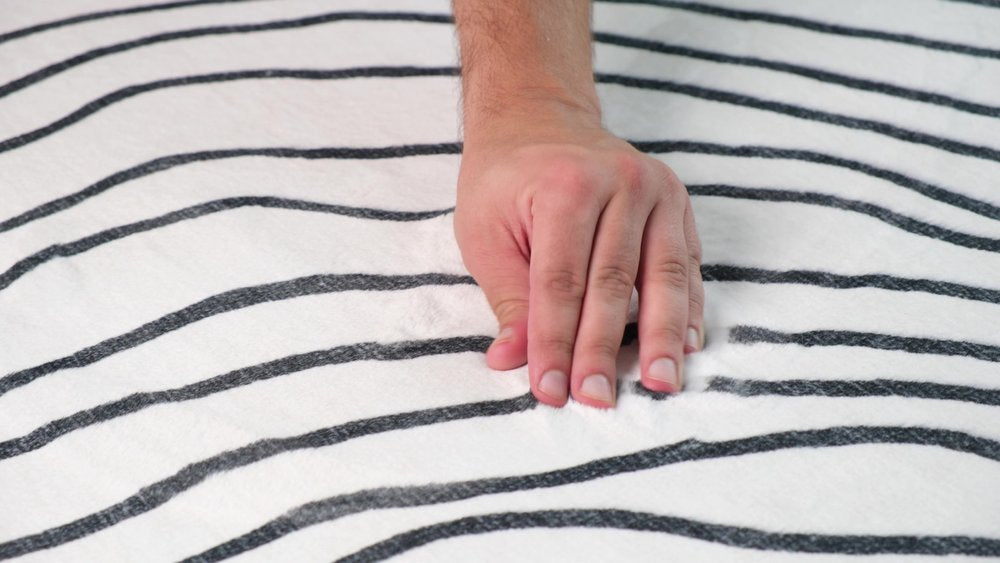 7' X 10' Black and White Abstract Distressed Area Rug